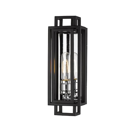Z-Lite Titania 1 Light Wall Sconce, Black 454-1S-BK-CH